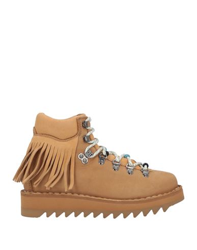Alanui X Diemme Woman Ankle Boots Camel Size 10 Soft Leather In Beige
