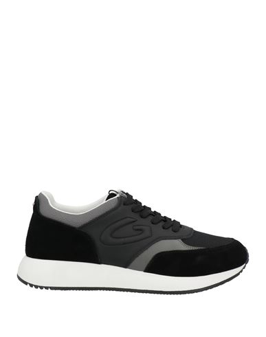 Alberto Guardiani Man Sneakers Black Size 13 Soft Leather, Textile Fibers