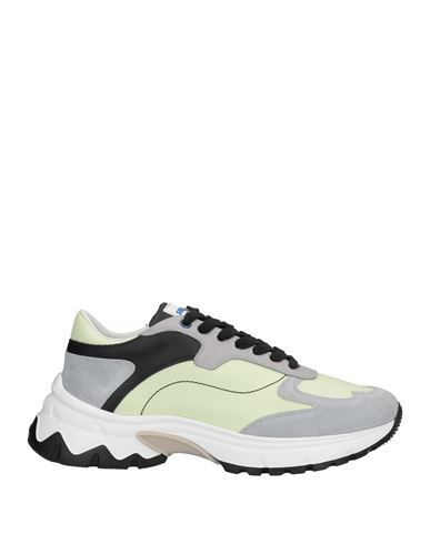 Streim Man Sneakers Light Grey Size 9 Soft Leather, Textile Fibers