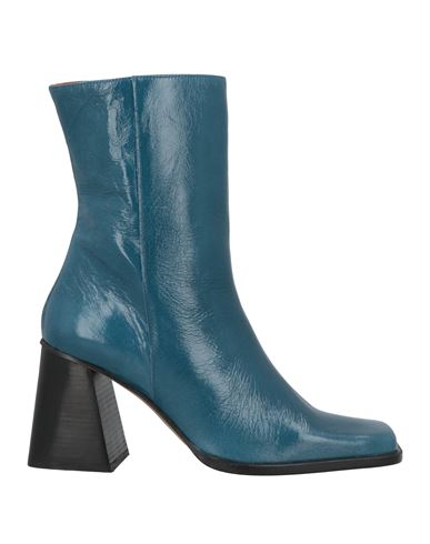 Angel Alarcon Ángel Alarcón Woman Ankle Boots Deep Jade Size 9 Soft Leather In Blue