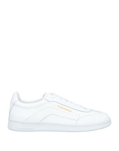 Dsquared2 Man Sneakers White Size 13 Soft Leather In White