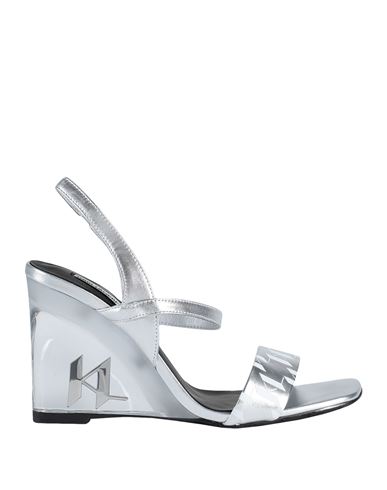 Karl Lagerfeld Metallic-sandalen In Silver