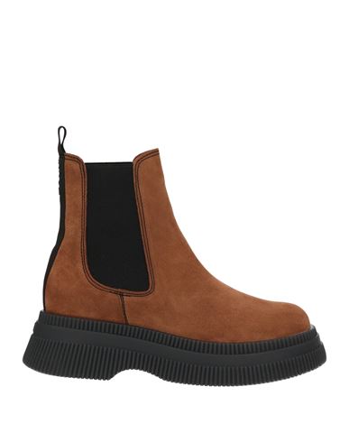 Ganni Creepers Chelsea Boots In Brown