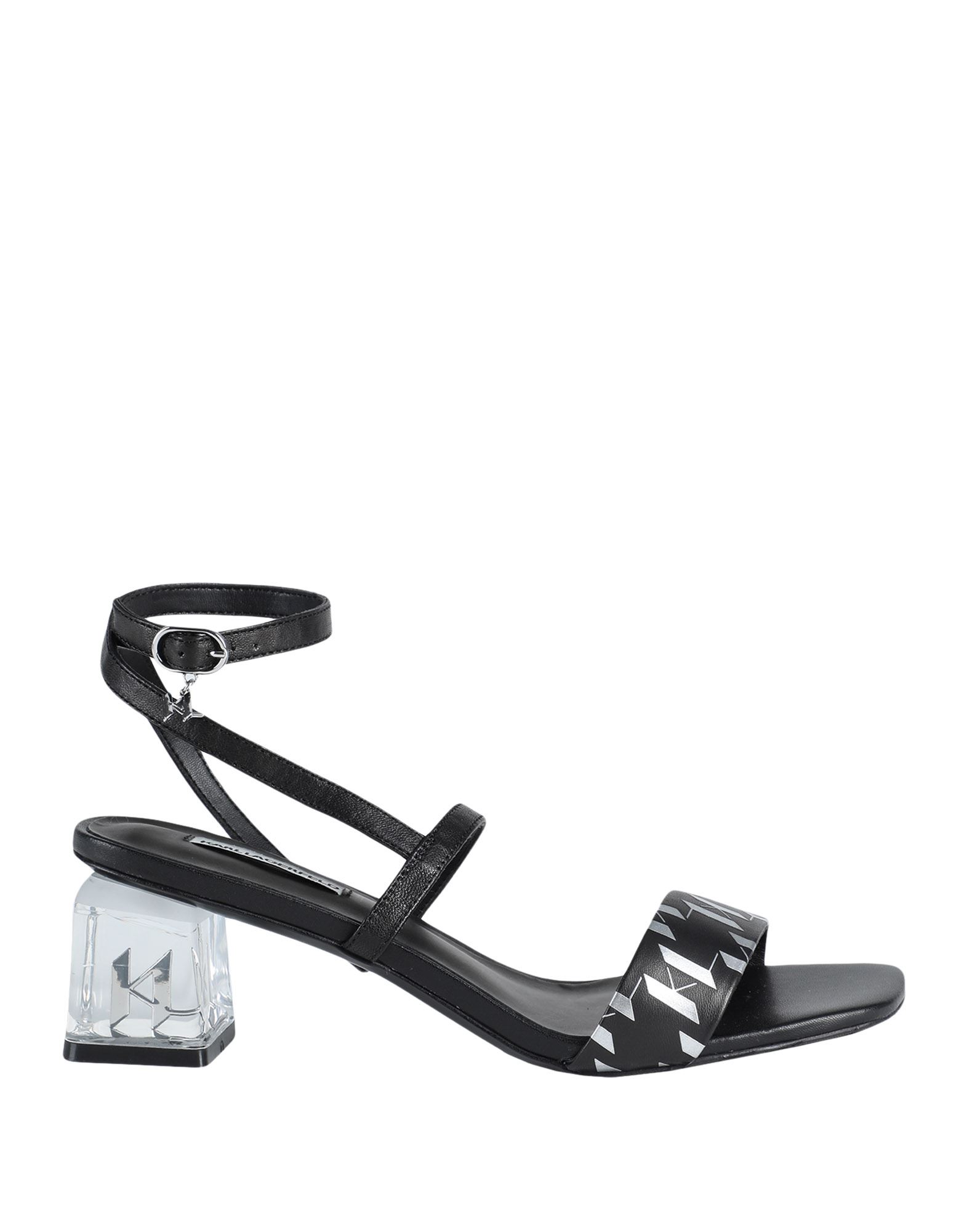 ԥ볫KARL LAGERFELD ǥ  ֥å 39  100% ICE BLOK MONO STRAP SANDAL