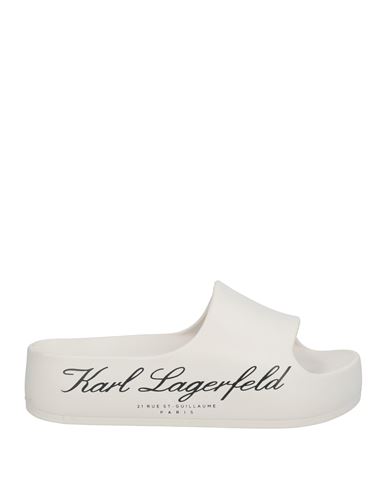 Karl Lagerfeld Woman Sandals White Size 8 Eva (ethylene - Vinyl - Acetate)