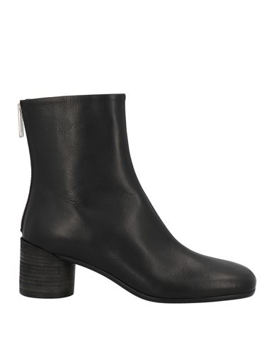 Mm6 Maison Margiela Woman Ankle Boots Black Size 8 Soft Leather
