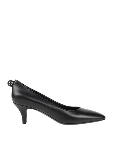 Ferragamo Woman Pumps Black Size 10 Bovine Leather