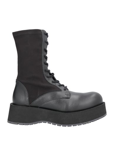 Paloma Barceló Woman Ankle Boots Black Size 8 Soft Leather, Textile Fibers