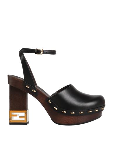 Shop Fendi Woman Mules & Clogs Black Size 7 Soft Leather, Leather