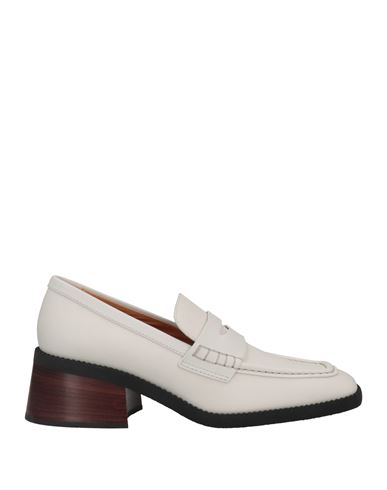 Tod's Woman Loafers Ivory Size 9 Soft Leather In White