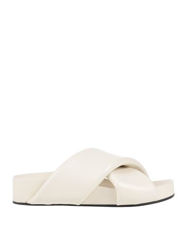 Jil Sander Woman Sandals Off White Size 8 Soft Leather