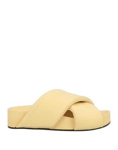 Jil Sander Woman Sandals Cream Size 8 Soft Leather