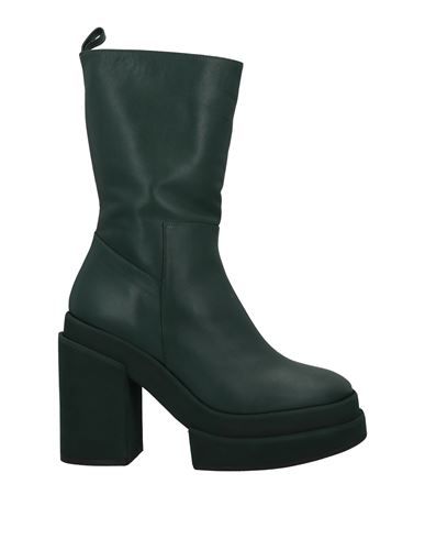 Paloma Barceló Woman Ankle Boots Dark Green Size 10 Soft Leather