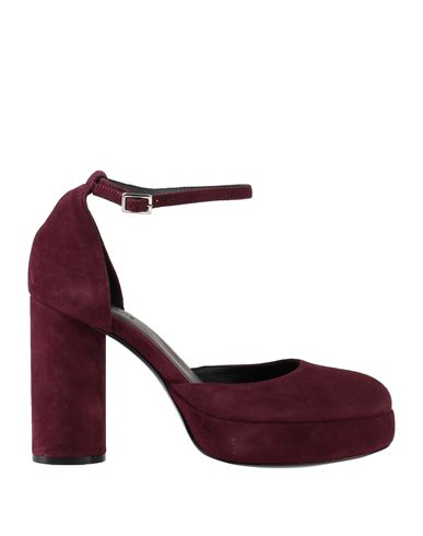 Vic Matie Vic Matiē Woman Pumps Burgundy Size 10 Soft Leather In Red