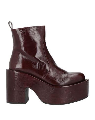 Paloma Barceló Woman Ankle Boots Cocoa Size 8 Soft Leather In Brown