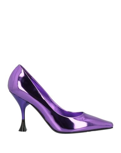 3juin Woman Pumps Purple Size 8.5 Soft Leather