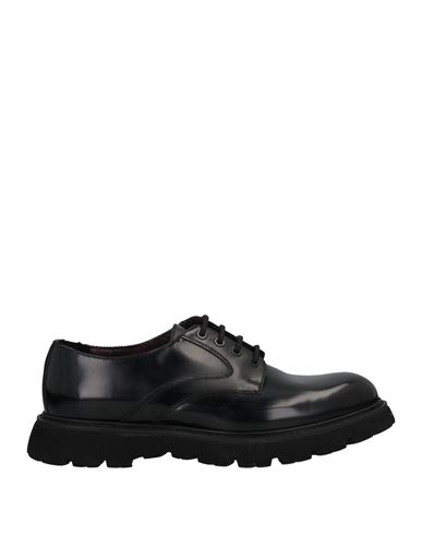 Doucal's Man Lace-up Shoes Black Size 8.5 Soft Leather