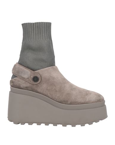 Vic Matie Vic Matiē Woman Ankle Boots Dove Grey Size 10 Textile Fibers, Soft Leather