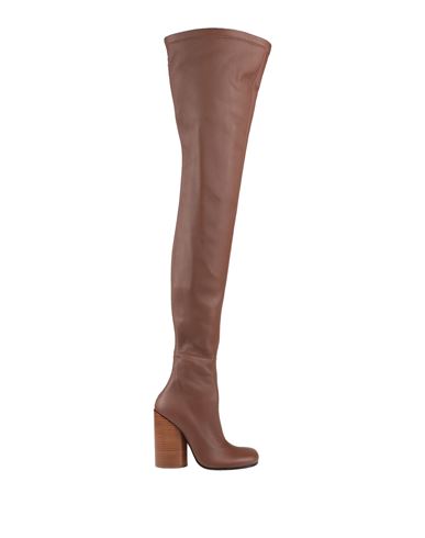 Shop Burberry Woman Knee Boots Brown Size 8.5 Soft Leather