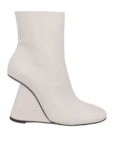 Malloni Woman Ankle Boots Off White Size 10 Soft Leather