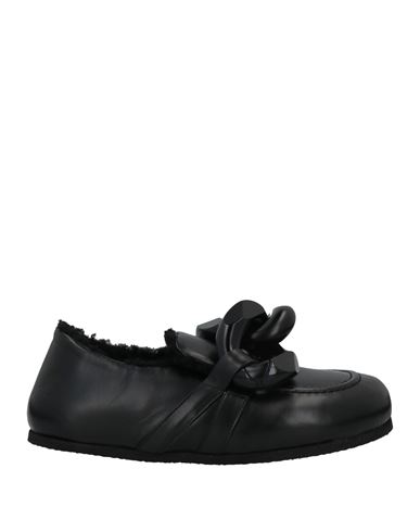 Jw Anderson Woman Loafers Black Size 10 Calfskin