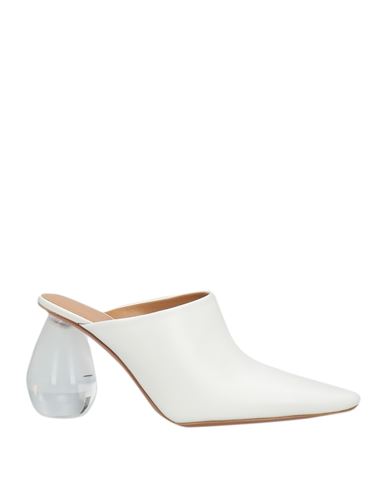 Loewe Woman Mules & Clogs White Size 6 Soft Leather