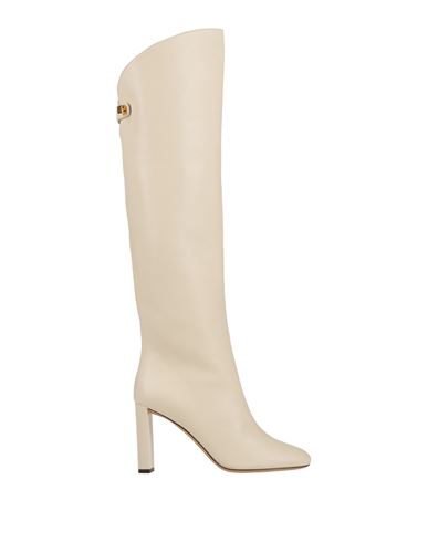 Skorpios Woman Knee Boots Ivory Size 10 Soft Leather In White