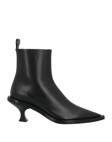 Jil Sander Woman Ankle Boots Black Size 9 Lambskin