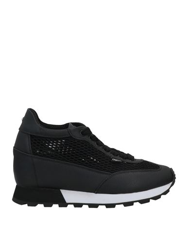 Agile By Rucoline Woman Sneakers Black Size 7 Soft Leather, Textile Fibers In Black