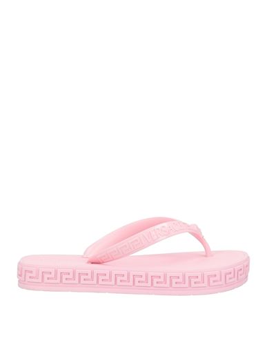 Shop Versace Woman Thong Sandal Pink Size 5 Rubber