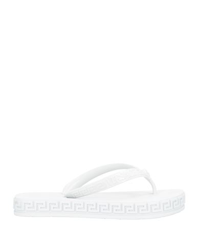 Versace Woman Toe Strap Sandals Off White Size 11 Rubber