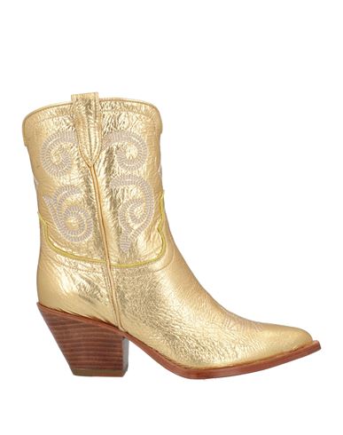 Sonora Woman Ankle Boots Gold Size 7 Soft Leather