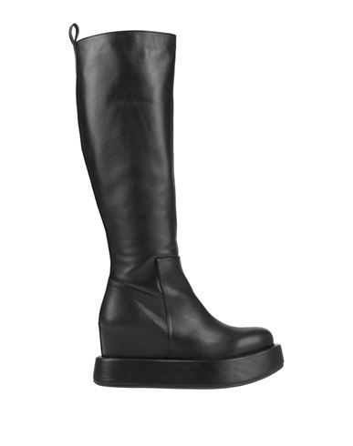 Paloma Barceló Woman Boot Black Size 6 Soft Leather, Textile Fibers