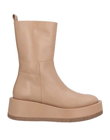 Paloma Barceló Woman Ankle Boots Beige Size 9 Leather In Brown