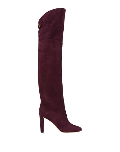 Skorpios Woman Knee Boots Deep Purple Size 7 Soft Leather