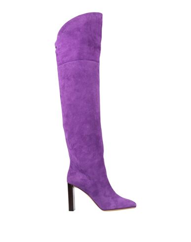 Skorpios Woman Boot Purple Size 7 Soft Leather In Purple