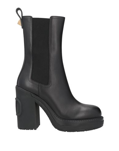 Valentino Garavani Woman Boot Black Size 6 Soft Leather, Textile Fibers