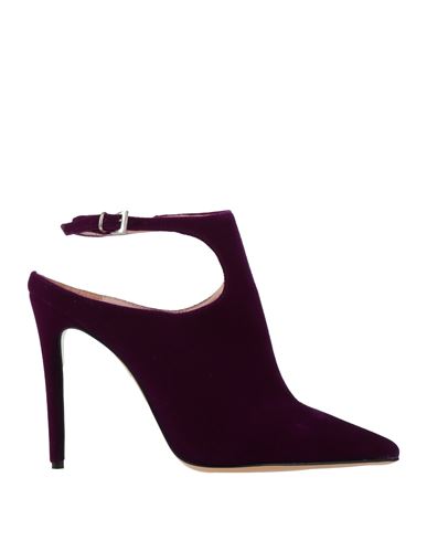 Anna F . Woman Pumps Dark Purple Size 6 Textile Fibers