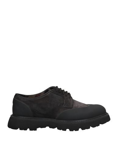 Doucal's Man Lace-up Shoes Black Size 7 Soft Leather, Rubber
