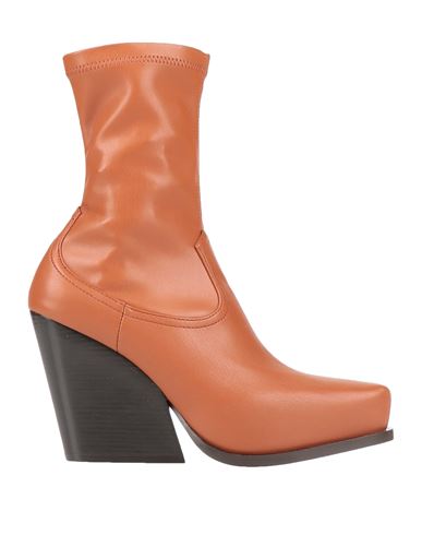 Shop Stella Mccartney Woman Ankle Boots Tan Size 5 Textile Fibers In Brown