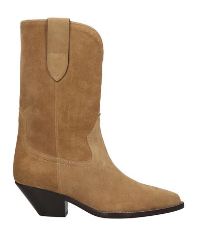 Isabel Marant Woman Ankle Boots Mustard Size 8 Soft Leather In Yellow