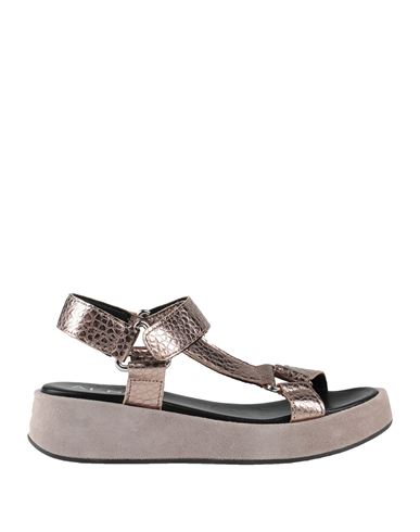 Alpe Woman Shoes Woman Sandals Platinum Size 8 Textile Fibers In Grey
