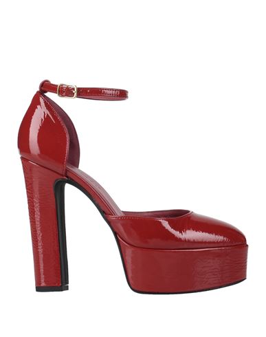 O'dan Li Woman Pumps Red Size 8 Soft Leather