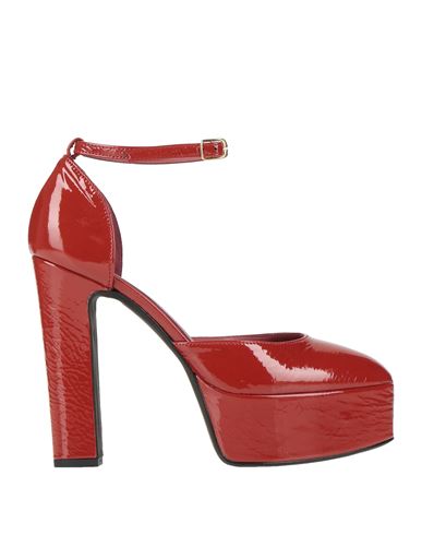 O'dan Li Woman Pumps Brick Red Size 8 Soft Leather
