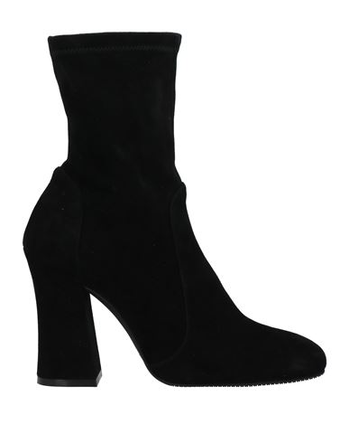 Stuart Weitzman Woman Ankle Boots Black Size 7.5 Soft Leather In Black