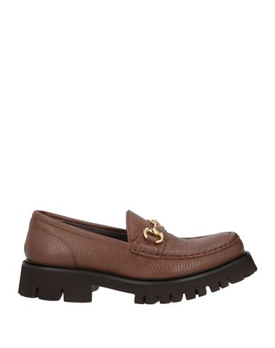 Seboy's Woman Loafers Brown Size 7 Soft Leather In Brown