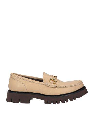 Seboy's Woman Loafers Beige Size 8 Soft Leather