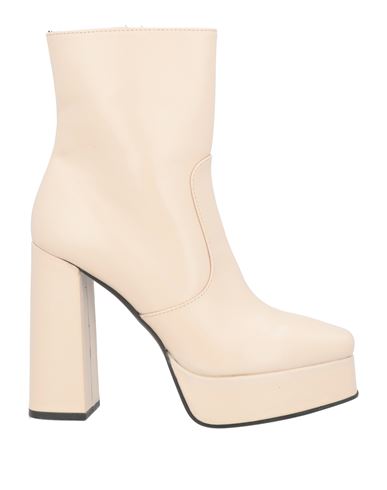 Tsakiris Mallas Woman Ankle Boots Beige Size 10 Soft Leather