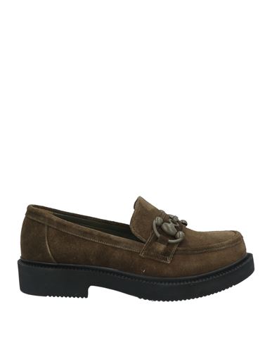 Epoche' Xi Woman Loafers Dark Green Size 7 Leather In Green