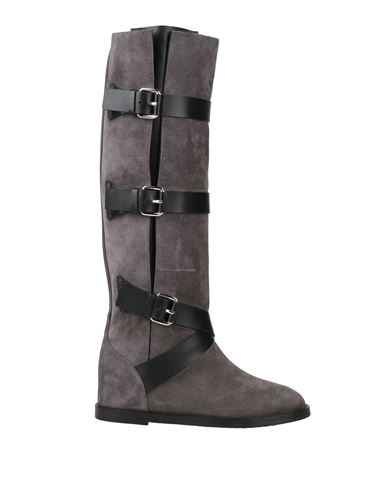 Casadei Woman Knee Boots Grey Size 11 Soft Leather